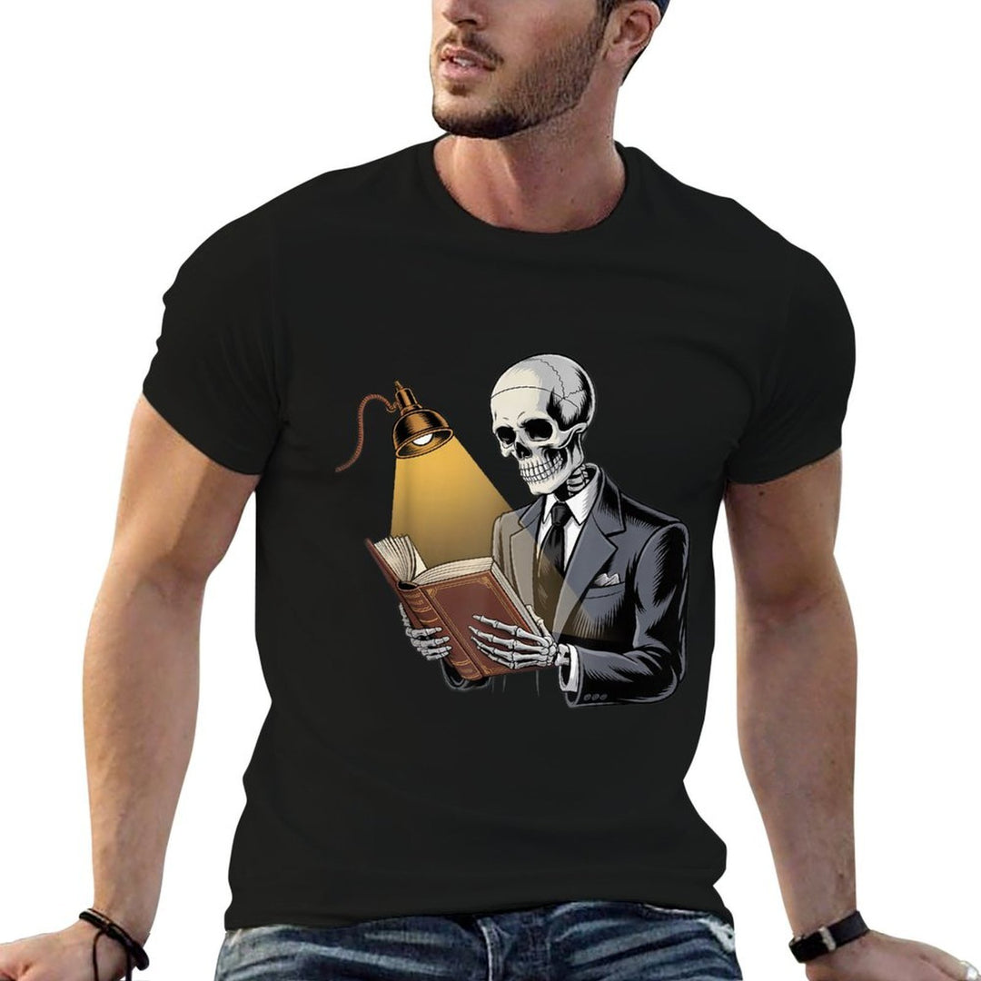 Skull Reader Skeleton Reading Memes Read Return Repeat Sign  Versatile T-Shirt