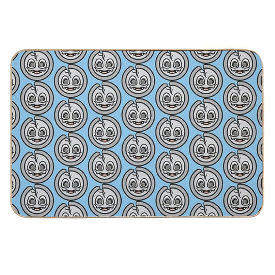 Spooky Cracked Silver Coin  Rapid-Drying Bath Mat