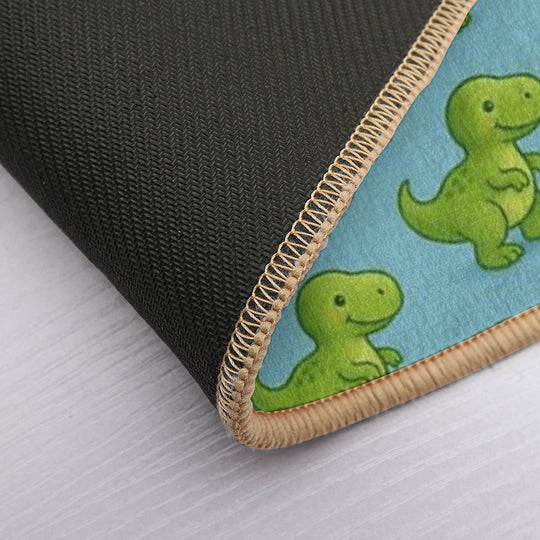 Green Dino  Easy To Clean Bath Mat