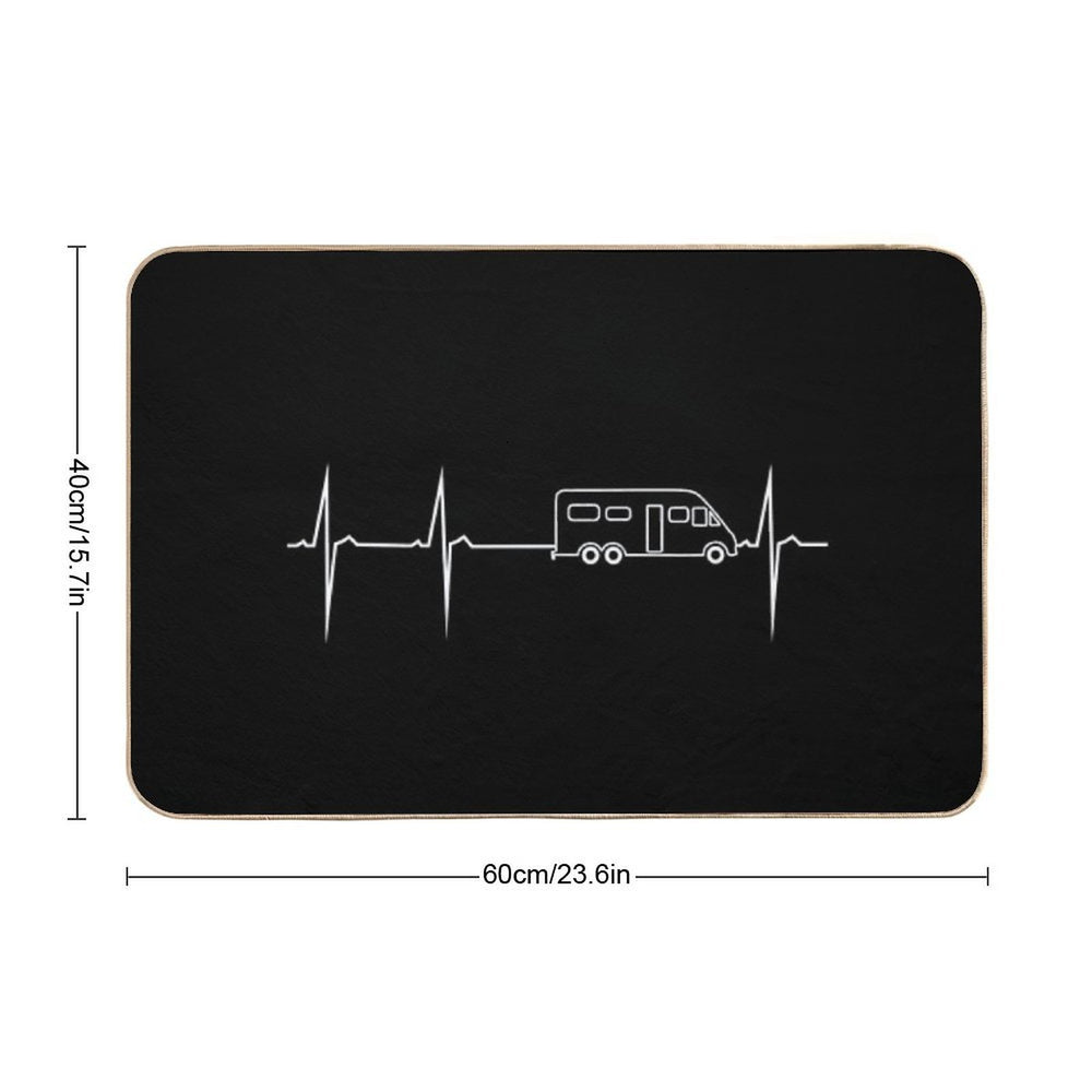 My Heart Beats for RV Camping  Non-Slip Bath Mat