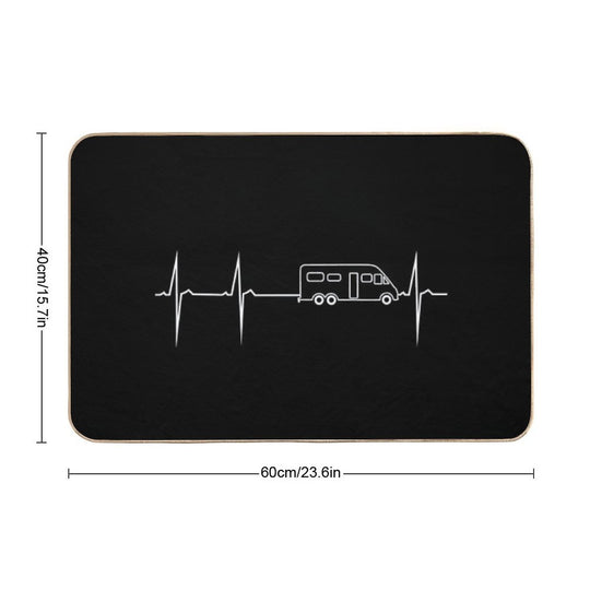 My Heart Beats for RV Camping  Non-Slip Bath Mat