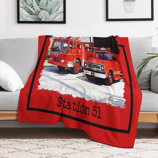 Fire Station 51, Emergency TV Show, Firetruck Anti-pilling Throw Blanket