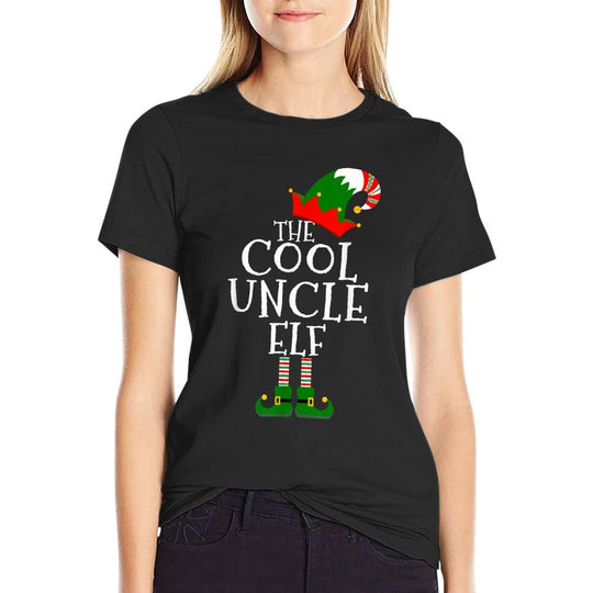 Fun The Cool Uncle Elf Gift Matching Family Group Christmas  Affordable Price T-Shirt