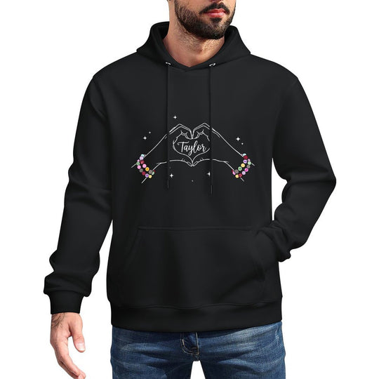 Heart Hands Taylor First Name Girl Vintage 70s 80s Unisex Design Hoodie