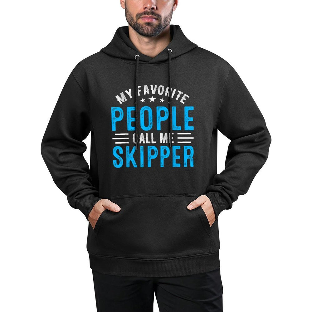 My Favorite People Call Me Skipper Vintage Idea Fathers Day Moisture-Wicking Hoodie