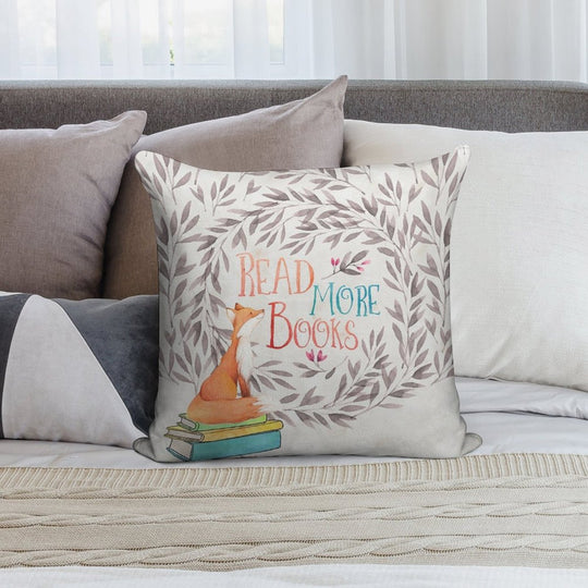 Read More Books - Fox Soft Ultra-Soft Texture Throw Pillow