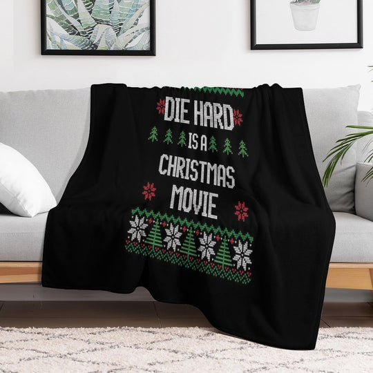 Die Hard Is A Christmas Movie Quick-dry Throw Blanket