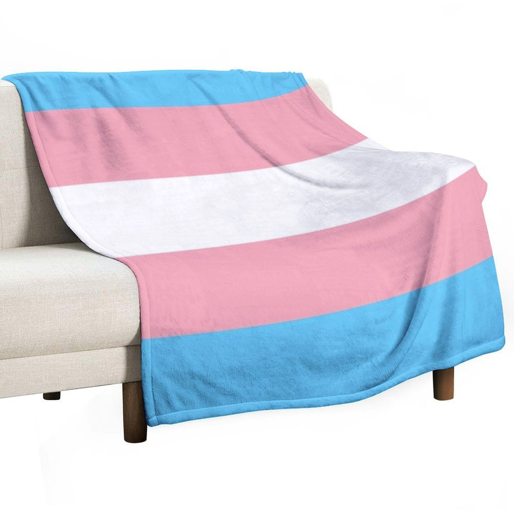 Transgender Flag Multi-functional Throw Blanket