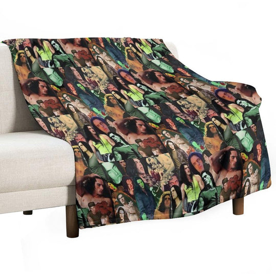 Type O Negative Peter Steele Dark Goth Collage Edit II Lightweight Throw Blanket