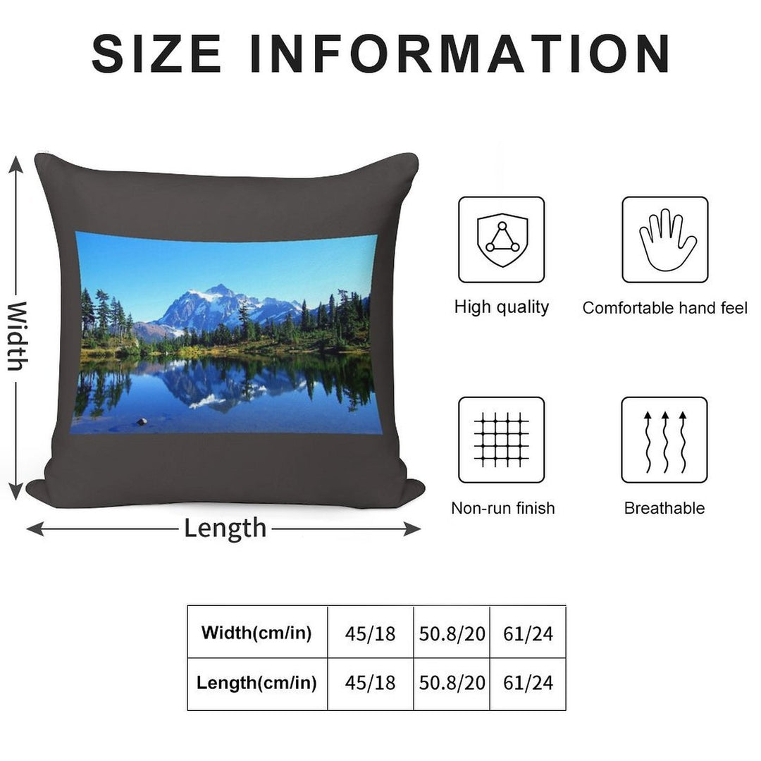 Mount Shuksan And Picture Lake in The Fall Soft Home Decor Throw Pillow