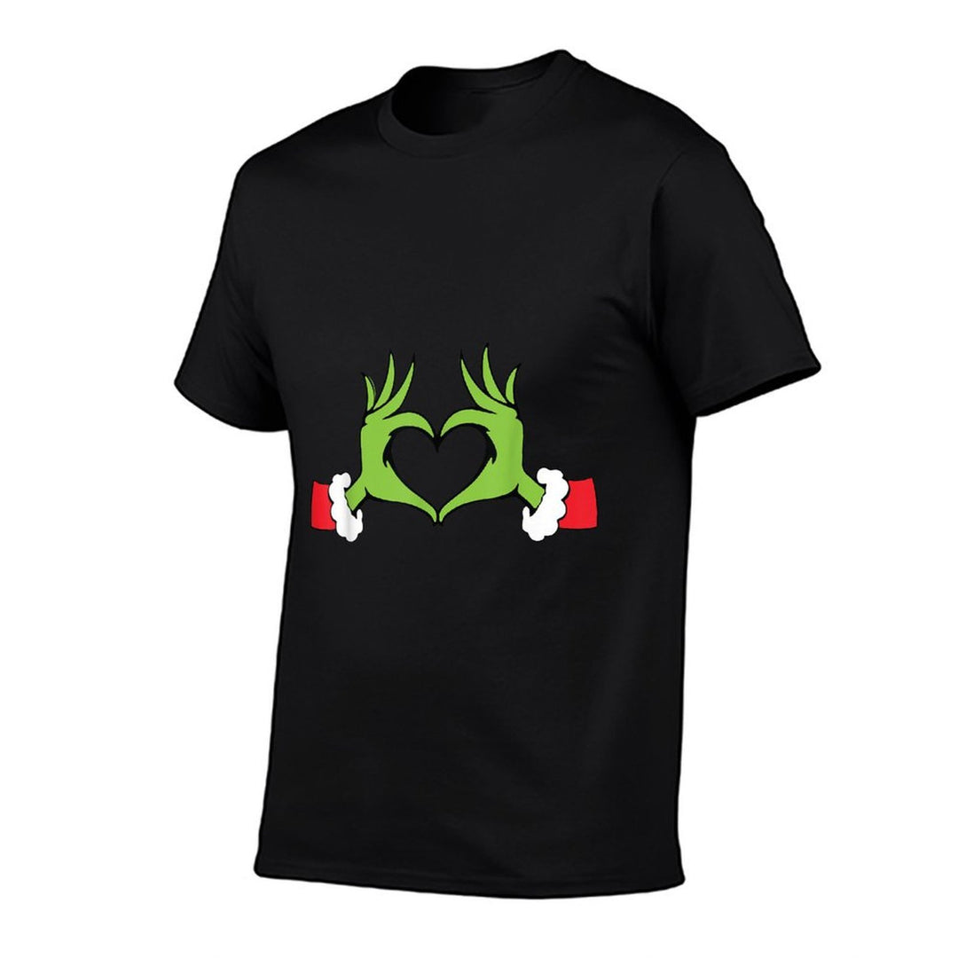 Funny Elf With Cute Heart Hands Style Christmas Costumes  Slim-fit Cut T-Shirt