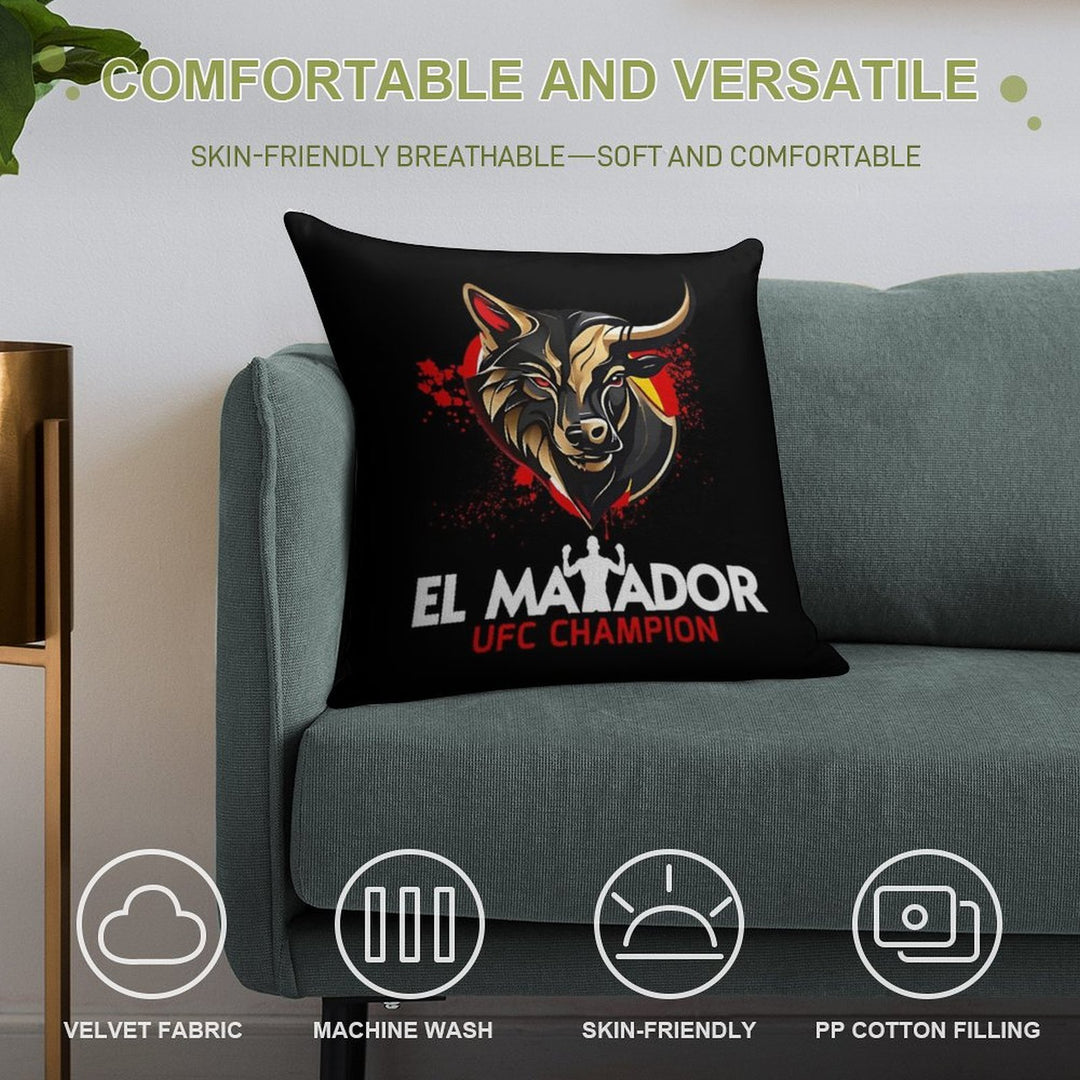 Ilia Topuria El Matador UFC Champion Soft Luxury Feel Throw Pillow