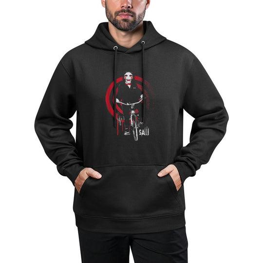 Saw Jigsaw on Bike Colorfast Hoodie