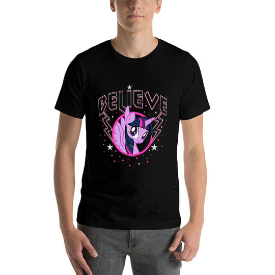 Kids My Little Pony Friendship Is Magic Twilight Believe Logo Premium  Summer-ready Fabric T-Shirt