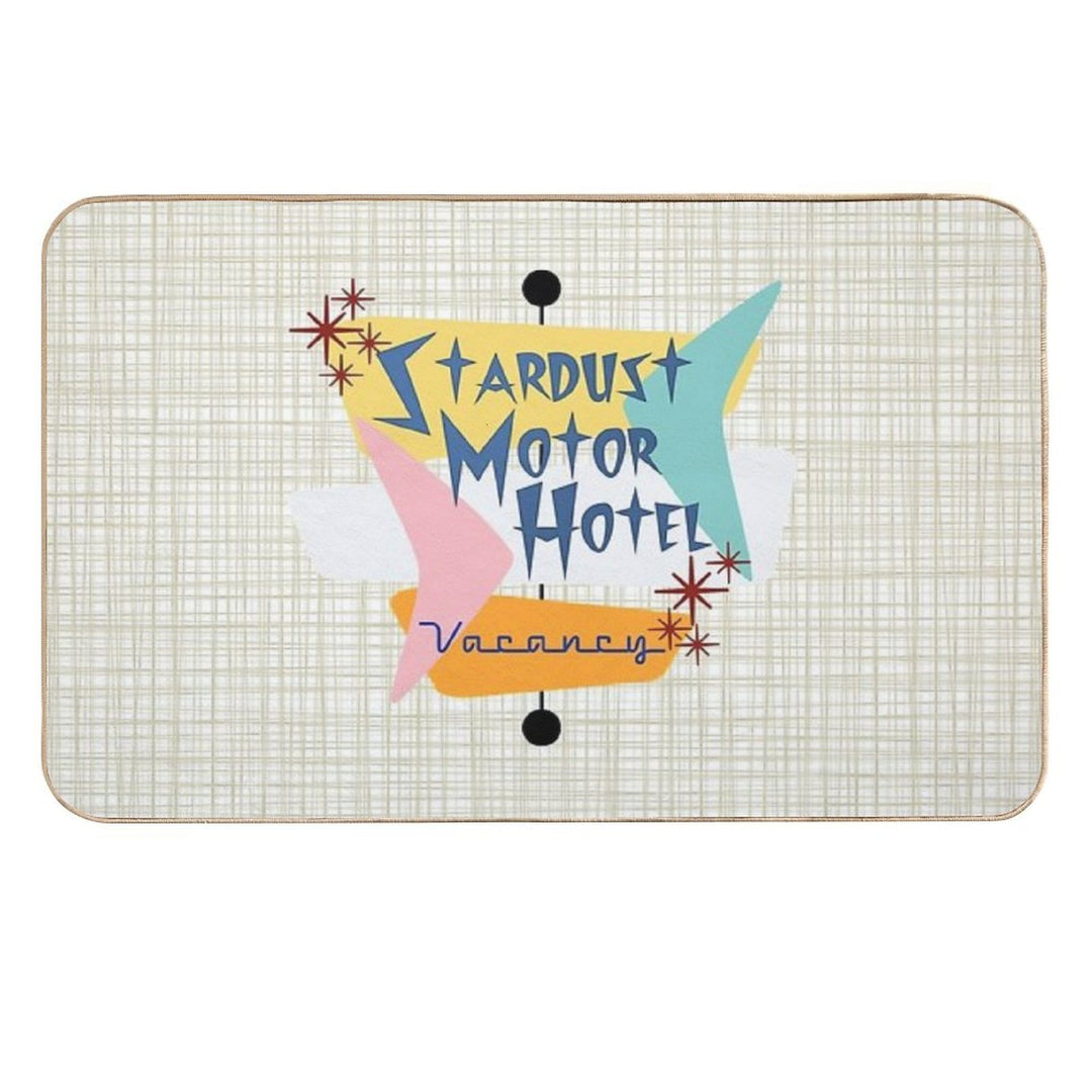 Stardust Motor Hotel (Bkgrnd) Durable Bath Mat
