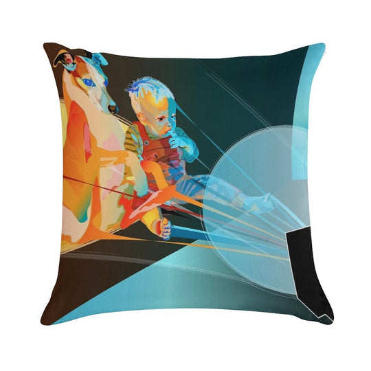 Watching Tv Soft Warmth Comfort Throw Pillow
