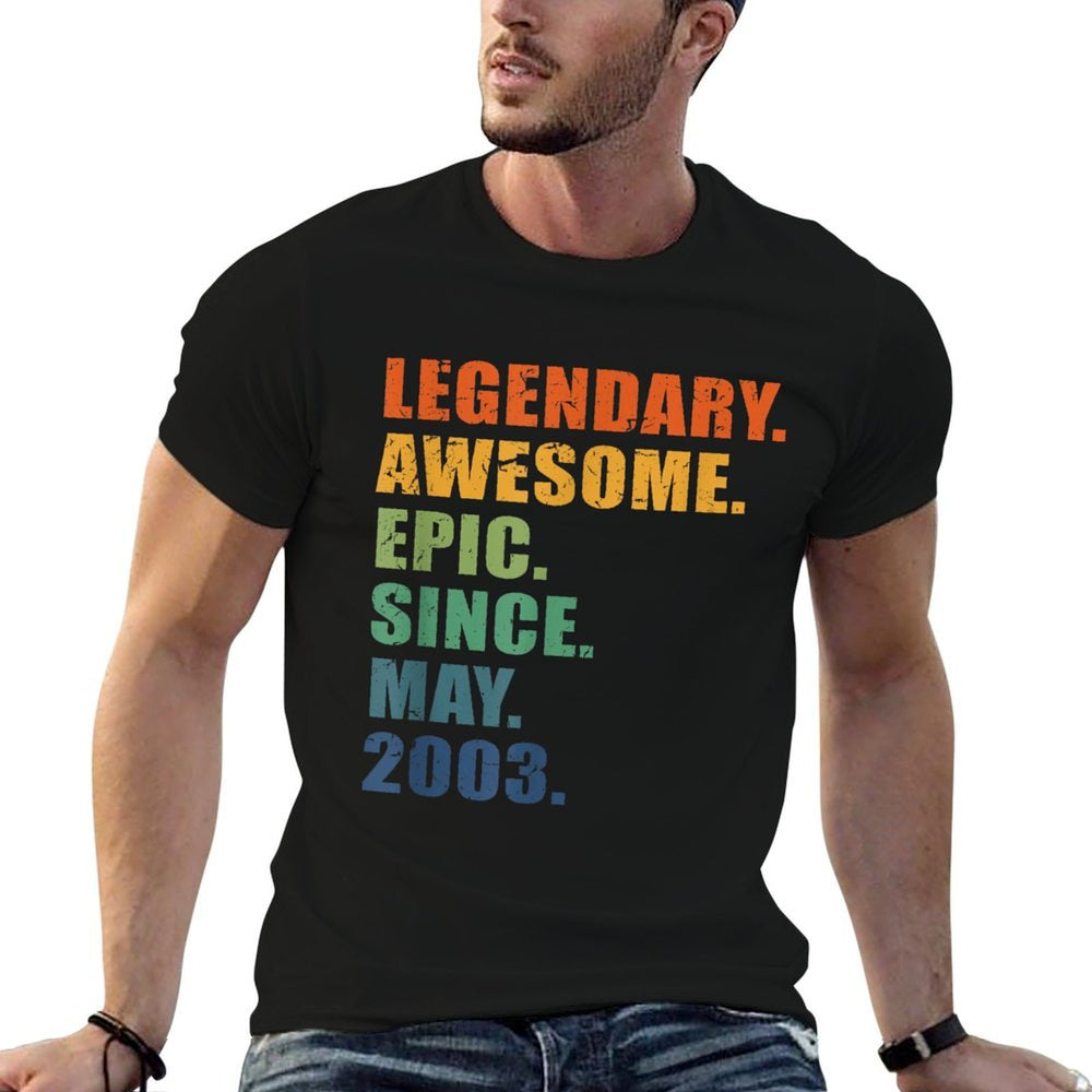2003 May For Men Women 21 Year Anniversary 21st Birthday  Vintage-inspired T-Shirt