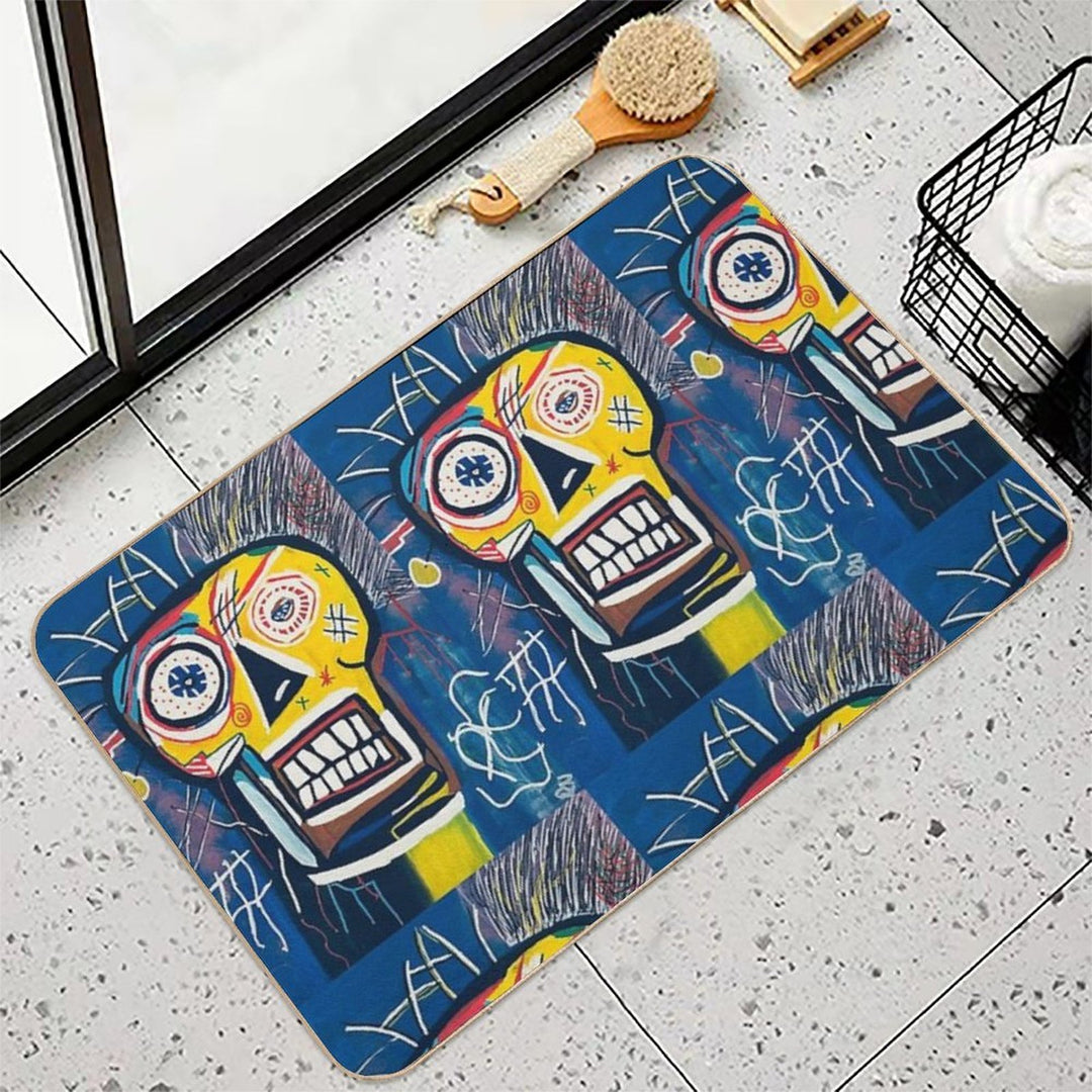 Neon Skull Riot  Multi-Purpose Bath Mat