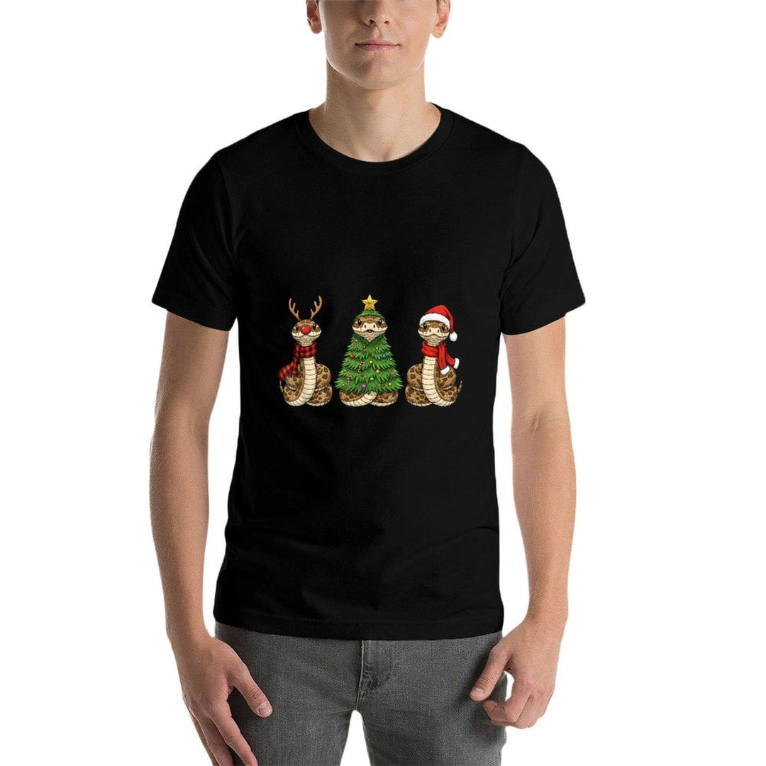 Retro Christmas Hognose Snake Santa Reindeer  Affordable Price T-Shirt