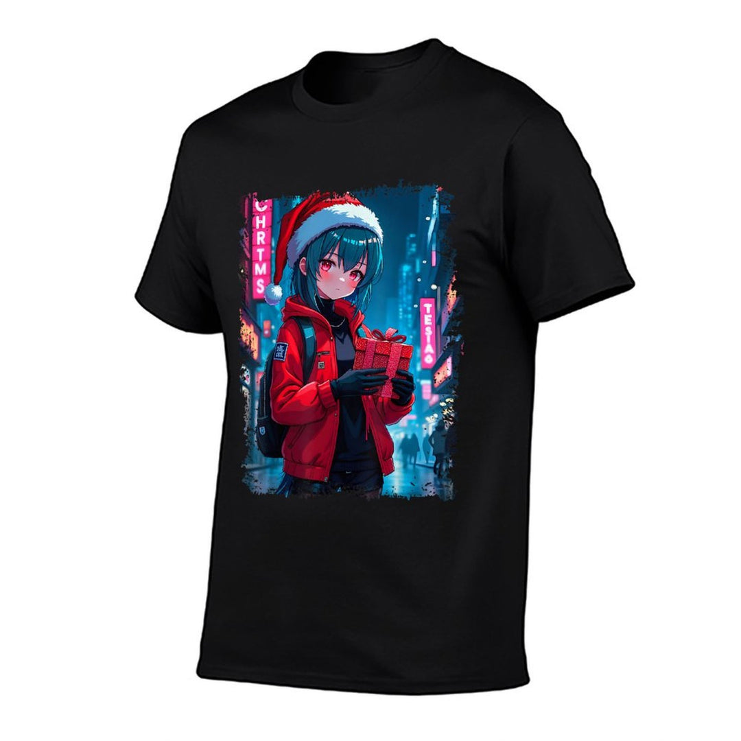 Anime Girl Christmas  Moisture-wicking T-Shirt