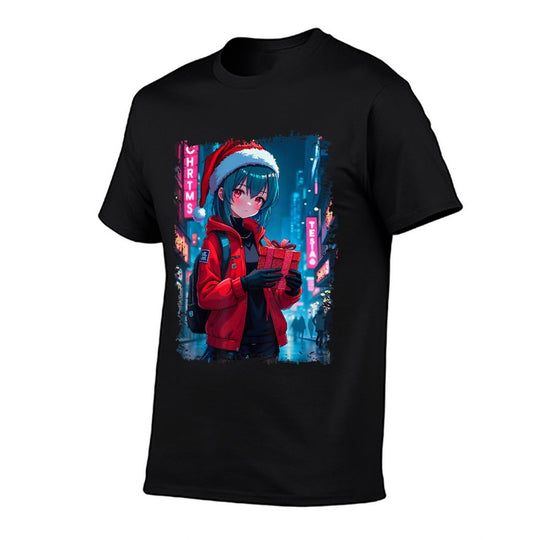 Anime Girl Christmas  Moisture-wicking T-Shirt