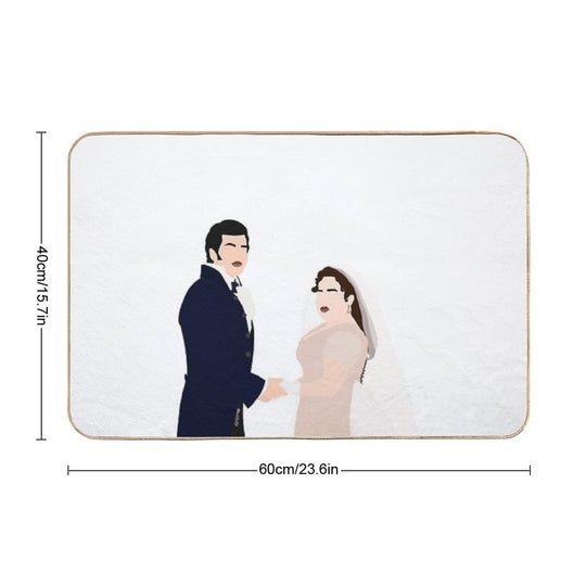 Bridgerton - Penelope And Colin at Their Wedding Durable Bath Mat