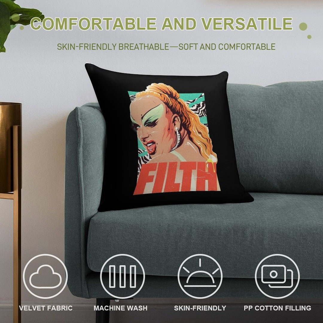 FILTH Soft Ultra-Soft Texture Throw Pillow