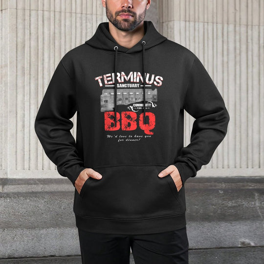 Go Out Adult Terminus BBQ Funny Zombie Apocalypse Unisex Design Hoodie