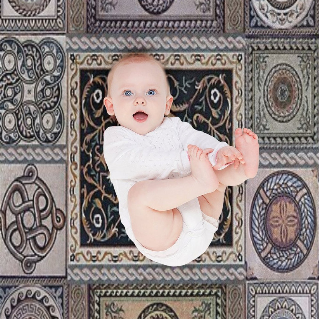 Roman Mosaic - Purple Comfort Throw Blanket