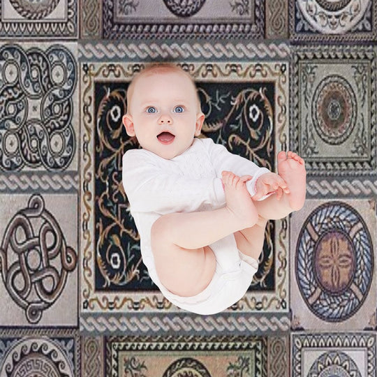 Roman Mosaic - Purple Comfort Throw Blanket