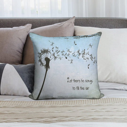 Song Lyrics - Ripple - Art Soft Hidden Zipper Throw Pillow