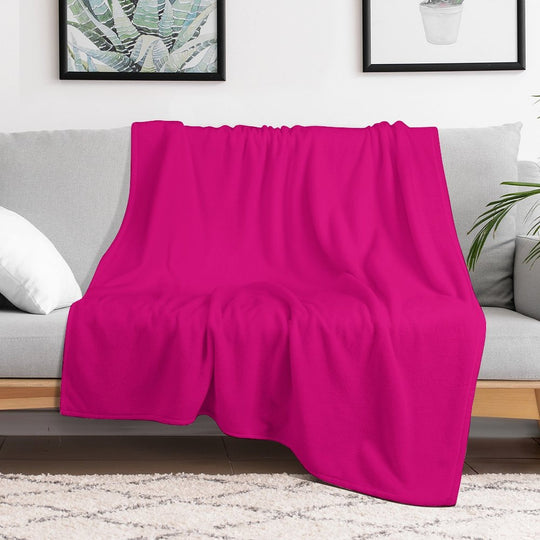 Hot Pink Fuchsia Solid Color Decor Quick-dry Throw Blanket