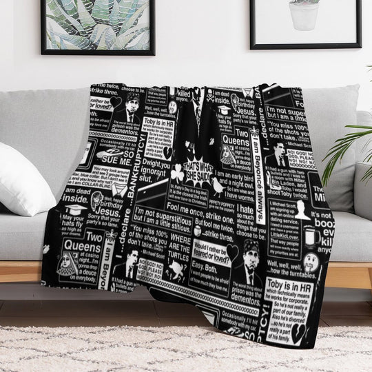 The Wise Words of Michael Scott Multi-functional Throw Blanket