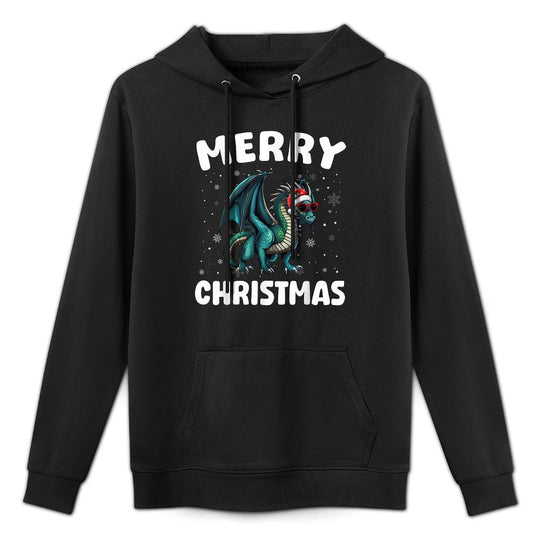 Merry Christmas Dragon Merry Xmas Funny Boy Girl Kids Moisture-Wicking Hoodie