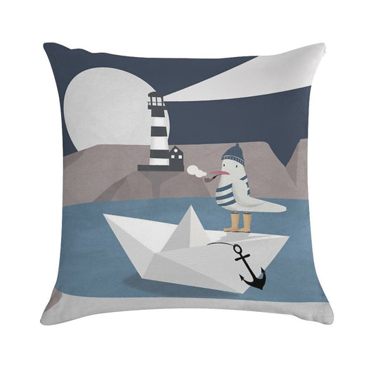 Fisher Seagull Soft Shrink-Resistant Throw Pillow