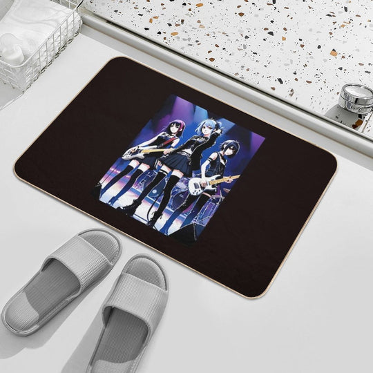 Female Band In Anime  Multi-Purpose Bath Mat