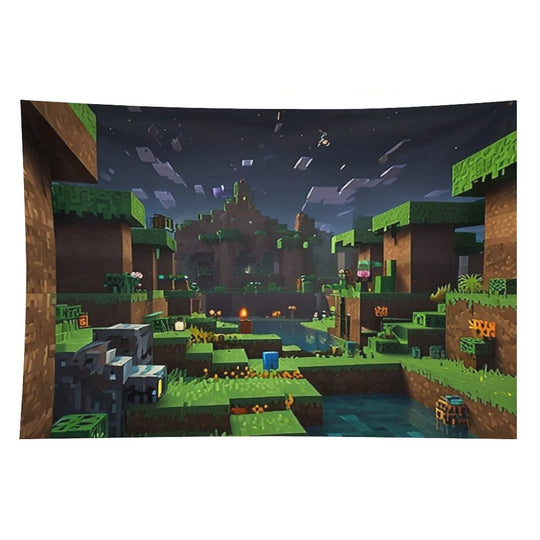 Minecraft Night Tapestry