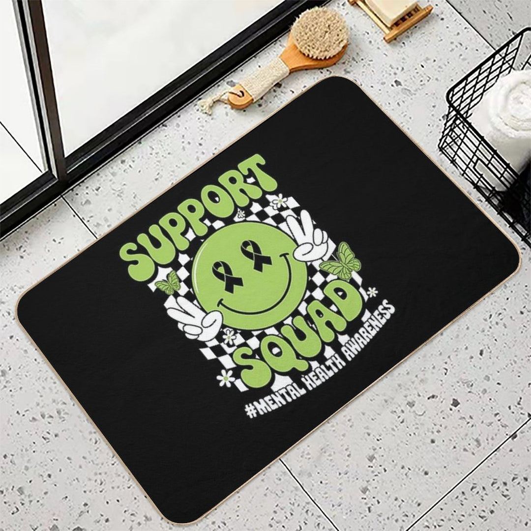 Motivation Support Squad Mental Health Awareness Men Women  Pet-Safe Bath Mat