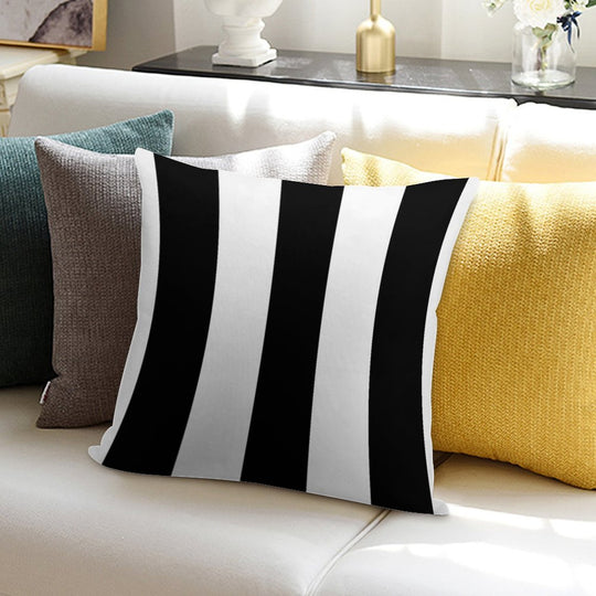 Black And White Stripes Soft Bedroom Essential Throw Pillow