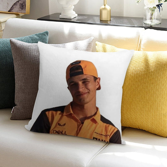 Lando Norris Soft Reinforced Edging Throw Pillow