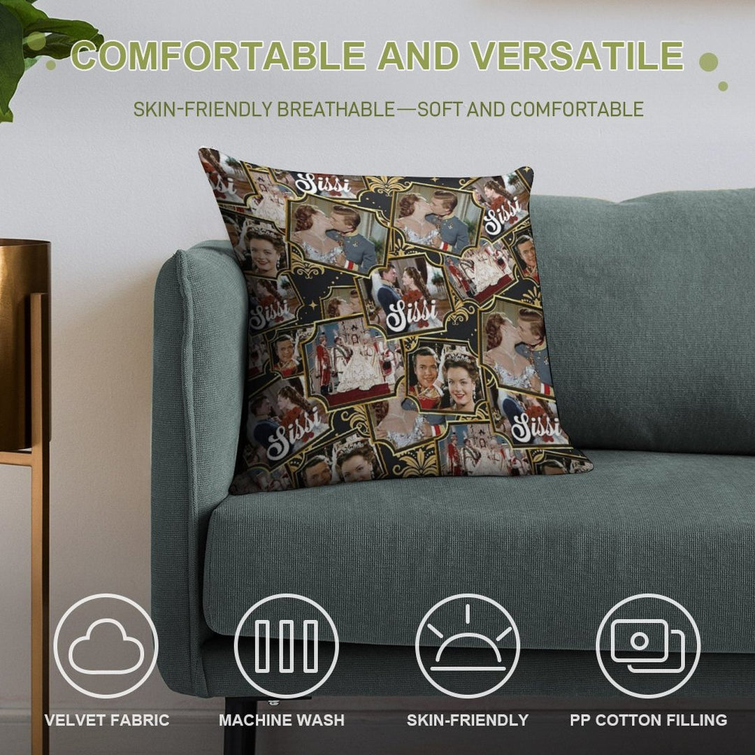 Sissi, Romy Schneider, Film, 50s Soft Home Decor Throw Pillow