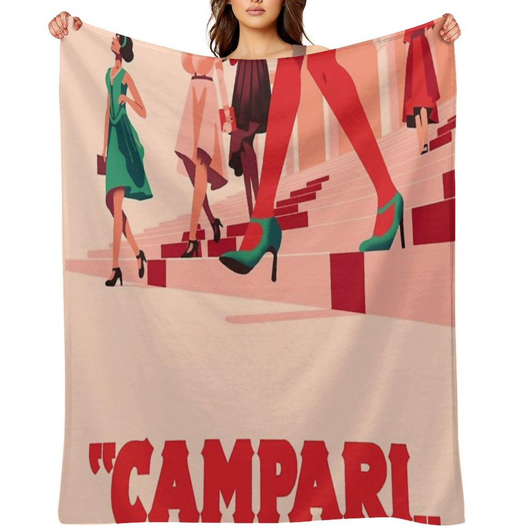 Vintage Campari Multi-functional Throw Blanket