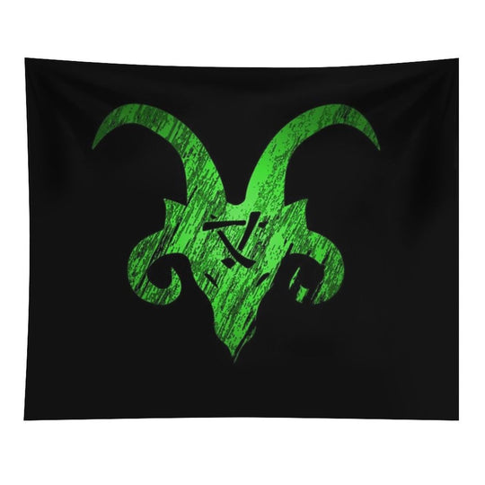 Green King Horned Rat Tapestry