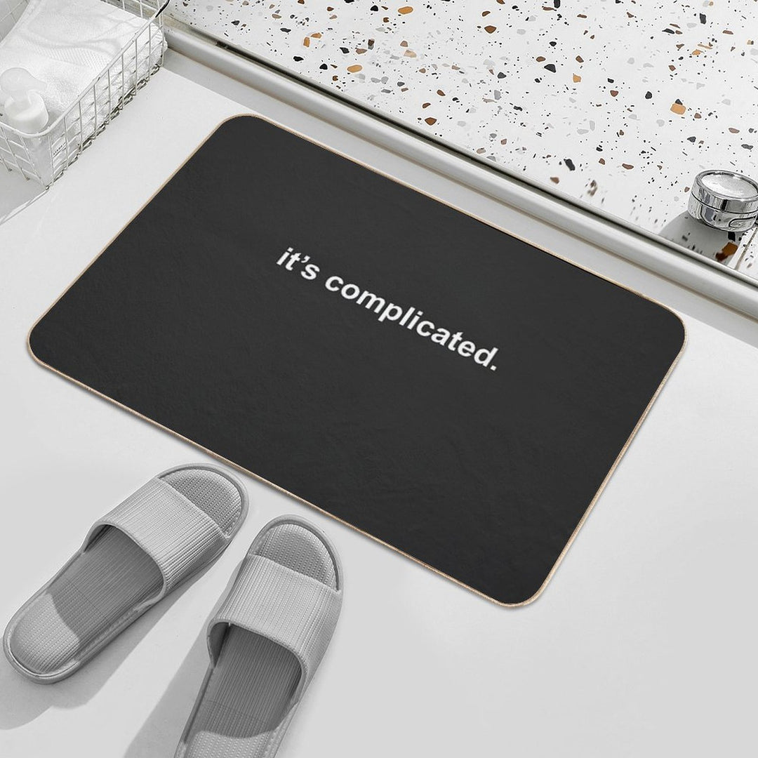 It's Complicated Dating Status  Easy Maintenance Bath Mat