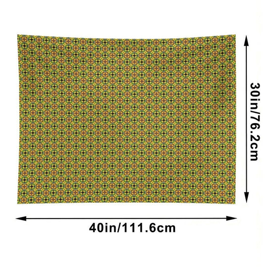 Red And Yellow Petal Medallions Tapestry