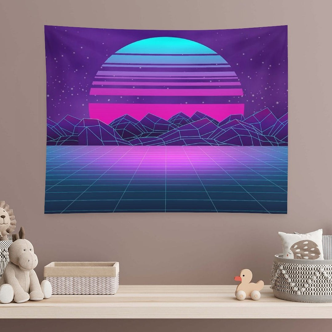 Synthwave Vaporwave Aesthetics Tapestry