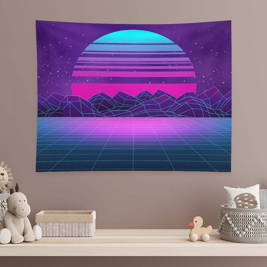 Synthwave Vaporwave Aesthetics Tapestry