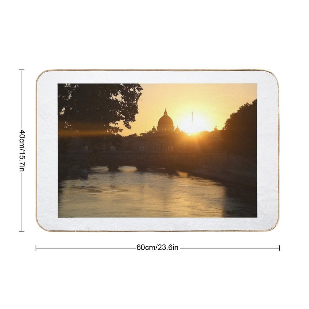 Rome Beautiful Sunset  Rapid-Drying Bath Mat