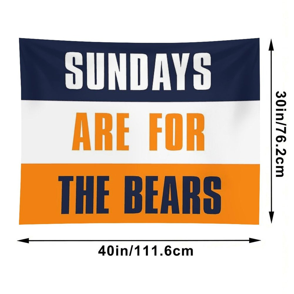 Sundays Are for The Bears, Chicago Bears Tapestry