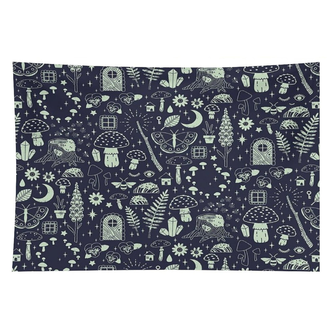 Fairy Garden Midnight Tapestry
